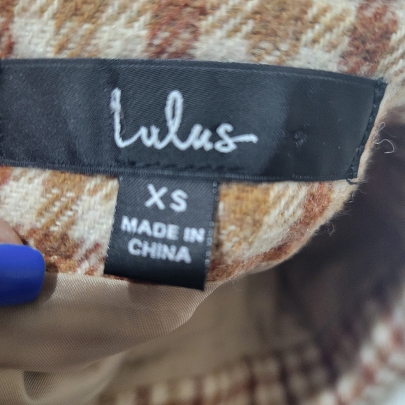 Lulu's Brown & White Gingham Mini Skirt - Picture 2 of 5